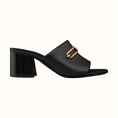 hermes mules black|hermes heels for women.